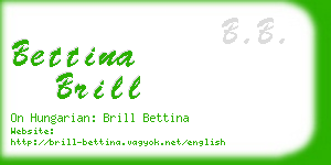 bettina brill business card